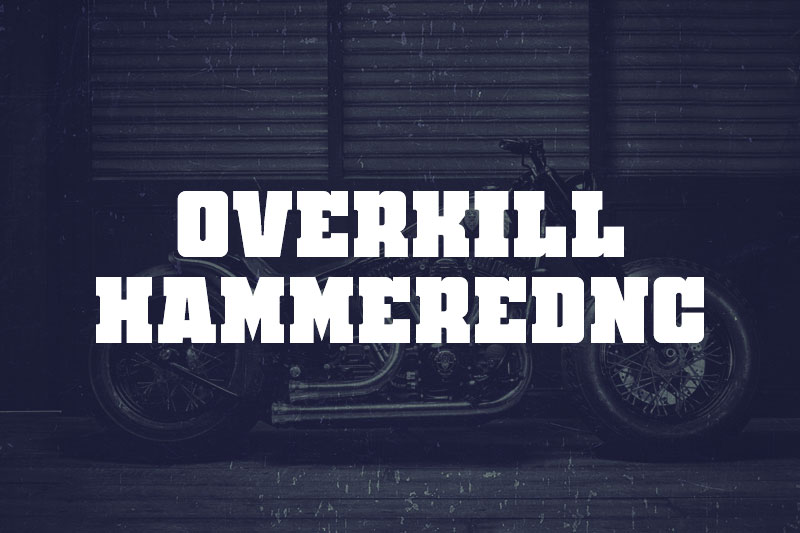 fty overkill hammerednc motorcycle font