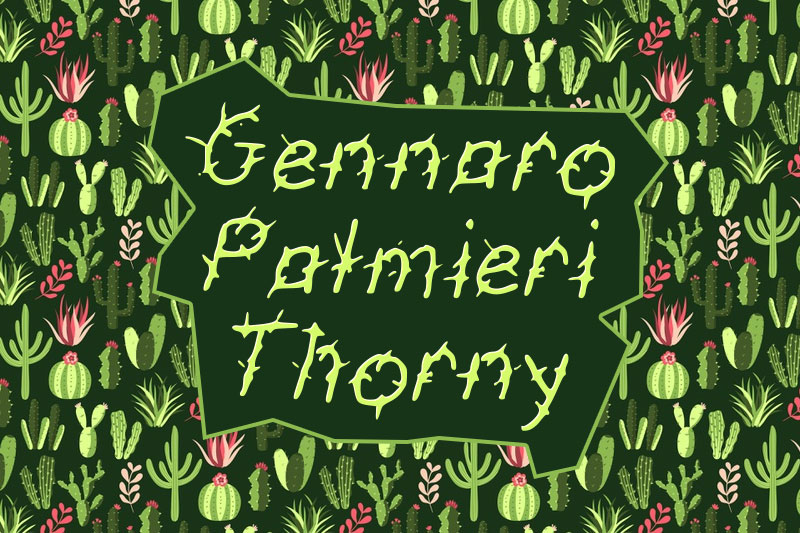 gennaropalmierithorny cactus font