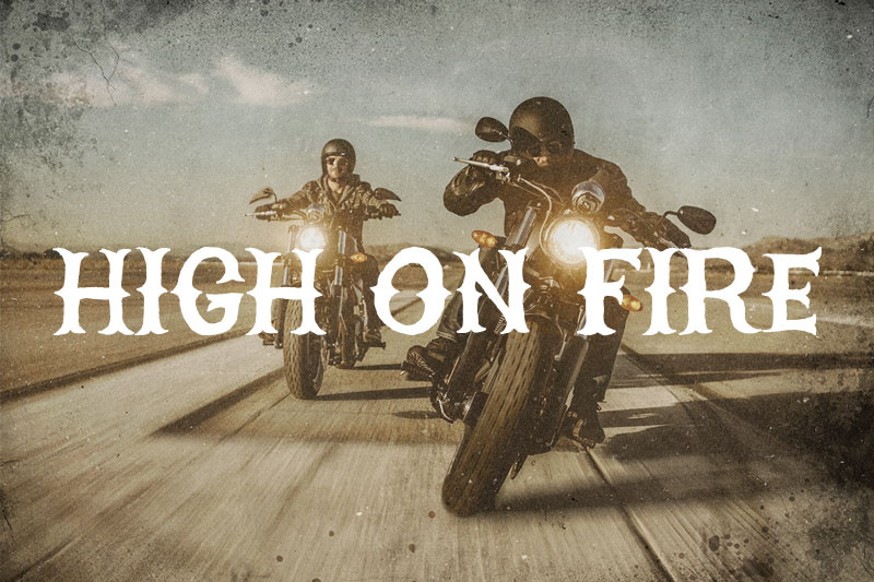 high on fire motorcycle font