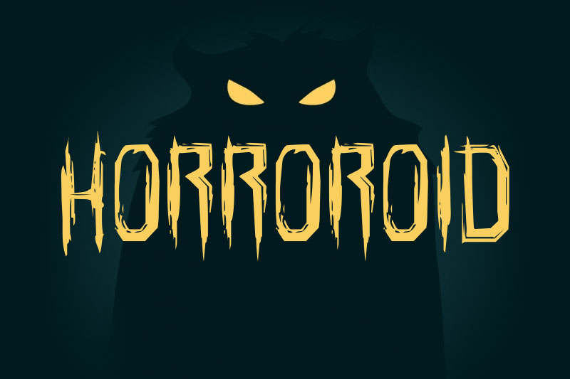 horroroid horror and scary font