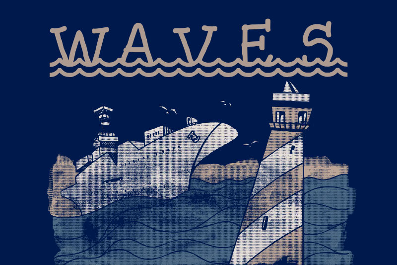 jlr waves fishing font