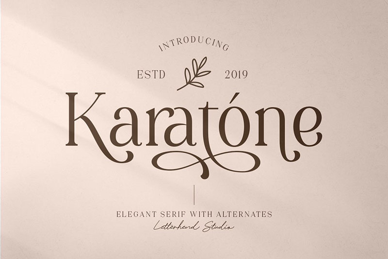 karatone elegant serif royal font