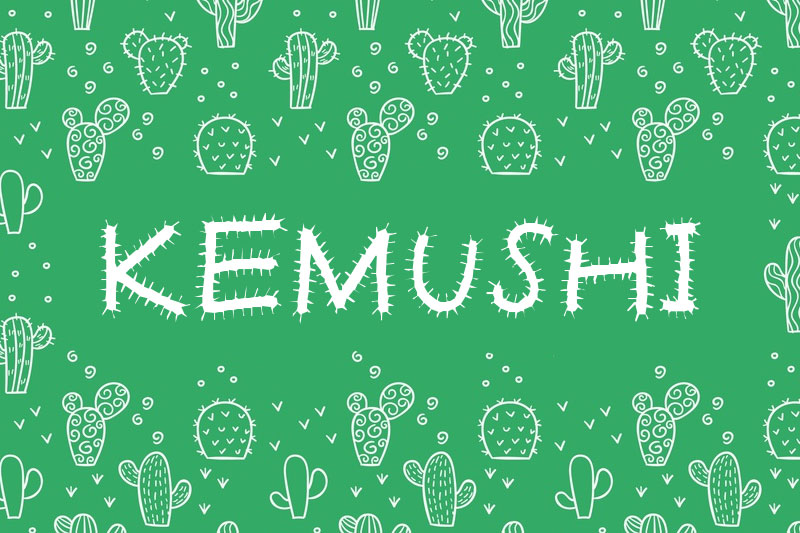 kemushi cactus font
