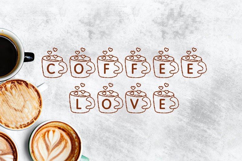 kr coffee love coffee font