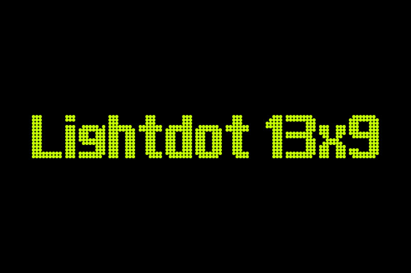 lightdot 13x9 digital clock font