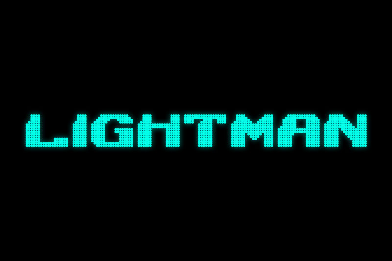 lightman digital clock font