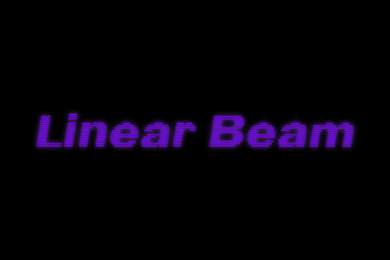 linear beam digital clock font