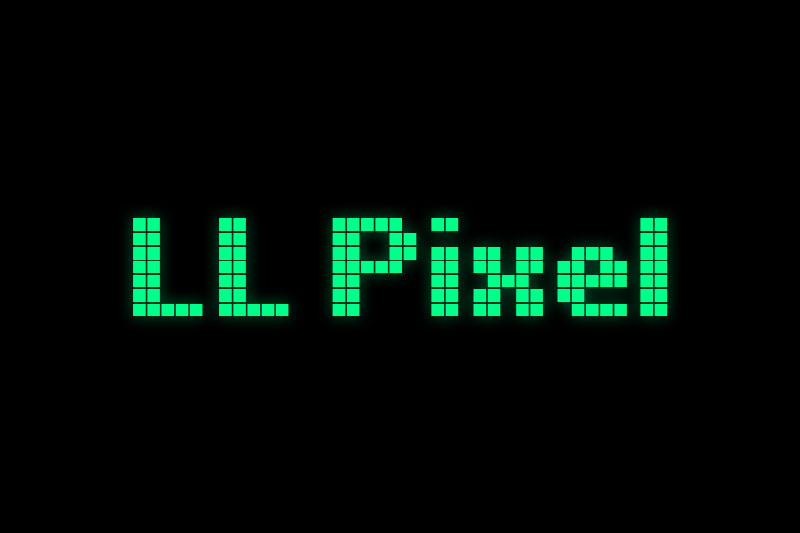 ll pixel digital clock font