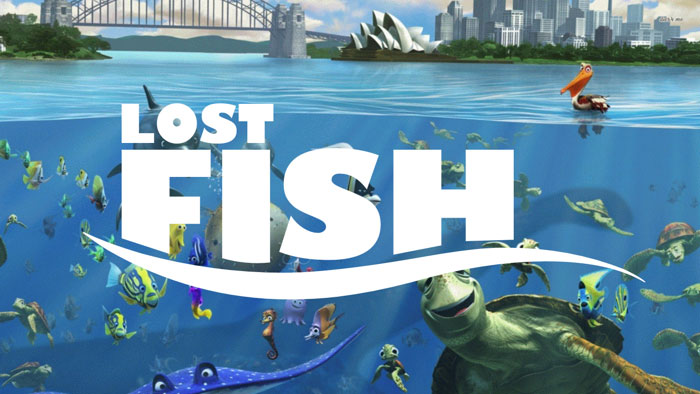 lost fish fishing font