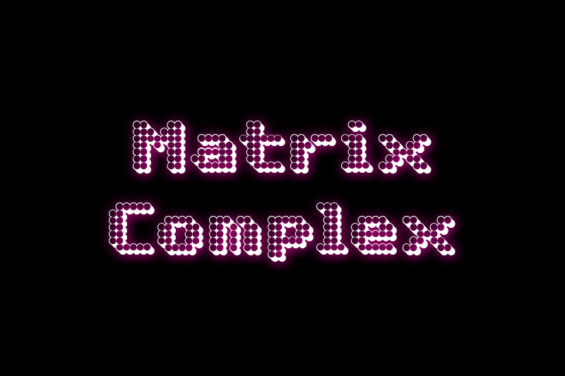 matrix complex nc digital clock font