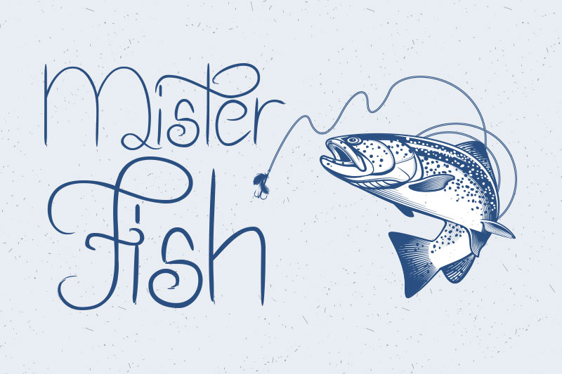 Gone Fishing Font  a fishing line font