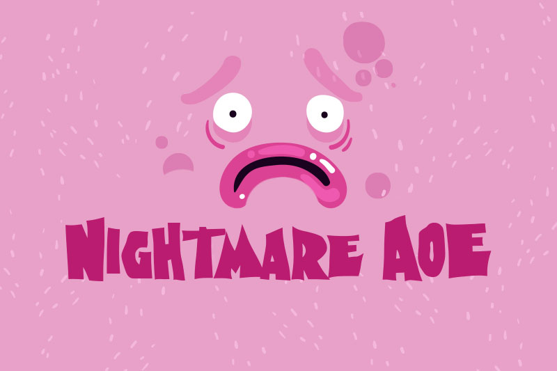 nightmare aoe monster font