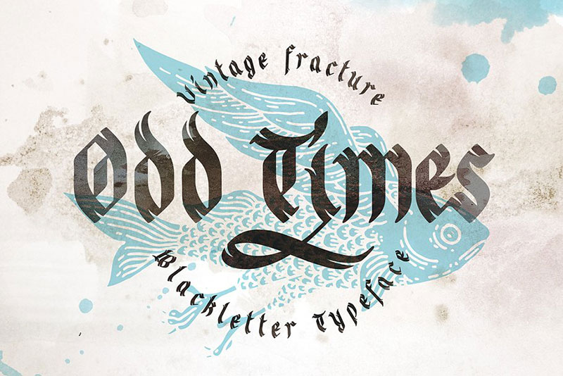 odd times fishing font