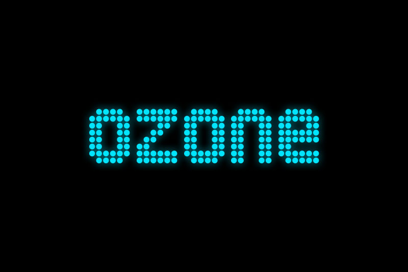 ozone digital clock font
