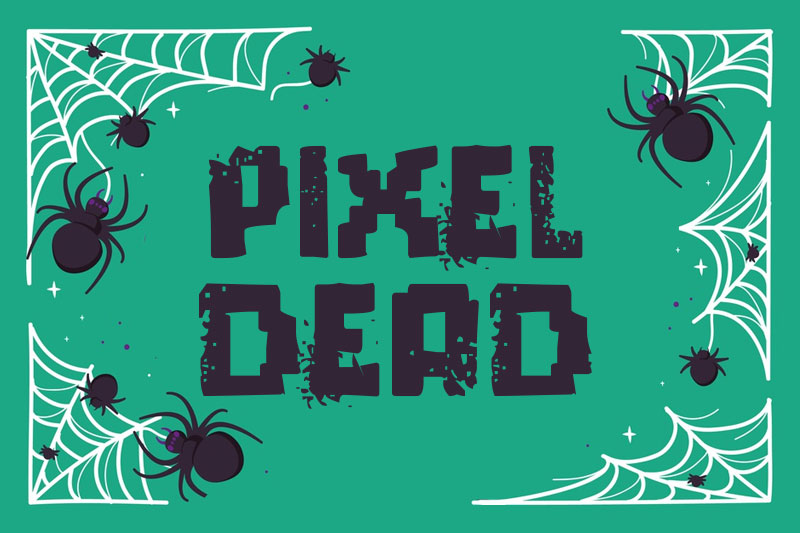 pixel dead horror and scary font