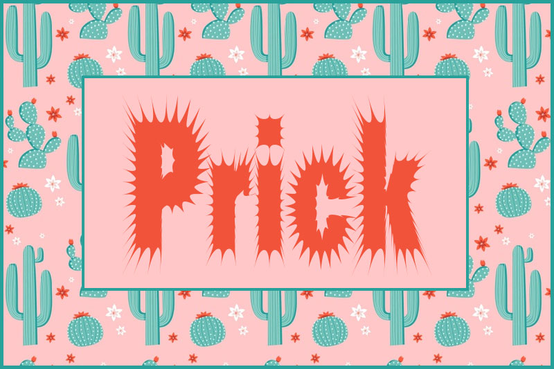 prick cactus font