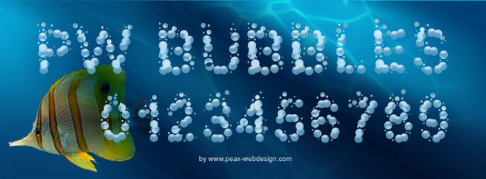 pwbubbles fishing font