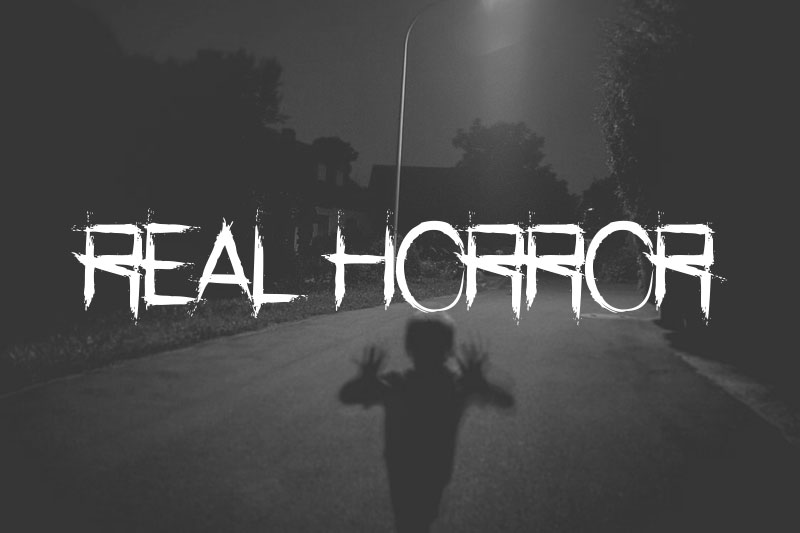 real horror horror and scary font