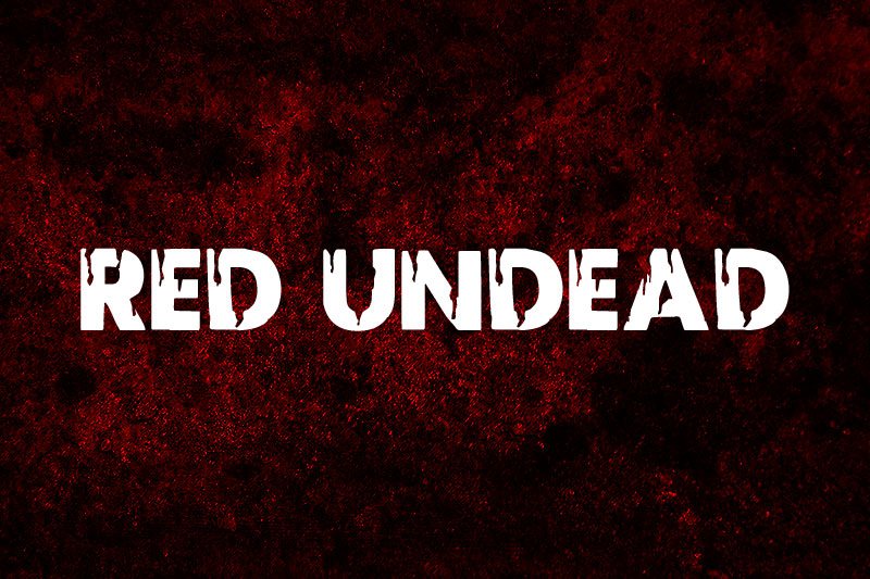 red undead horror and scary font