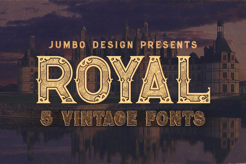 royal vintage style royal font