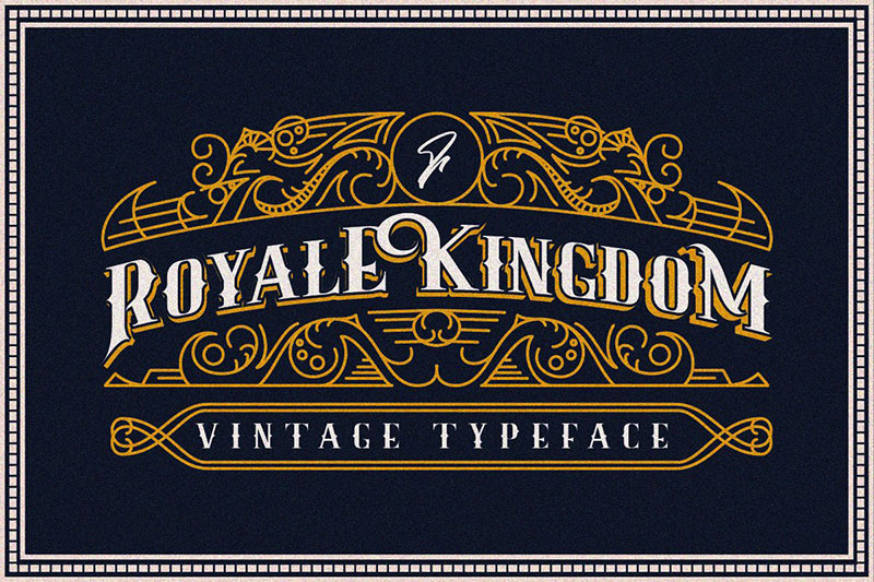 royale kingdom vintage typeface royal font