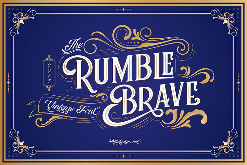 rumble brave typeface royal font