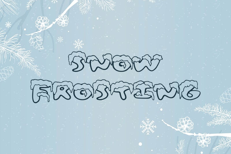 snow frosting snow font