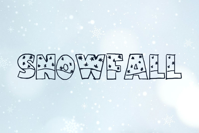 snowfall snow font