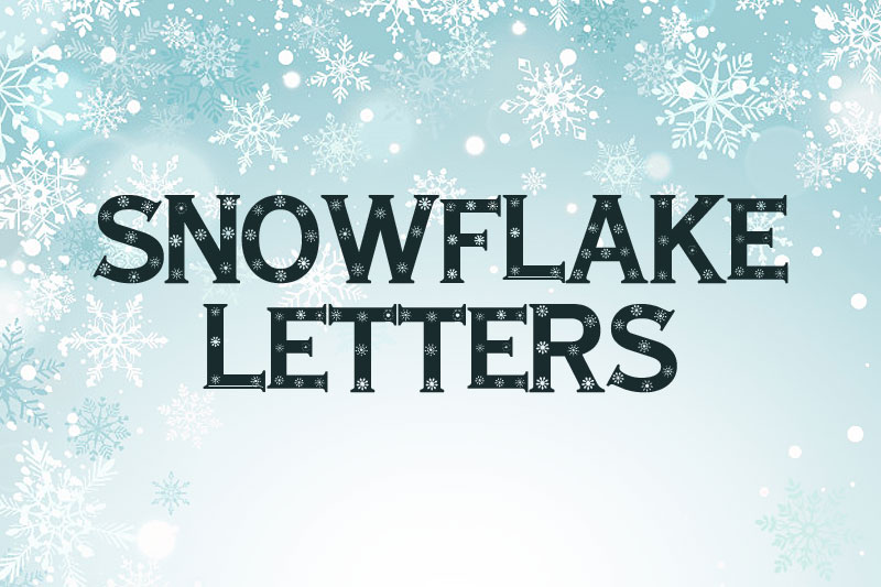 snowflake letters snow font