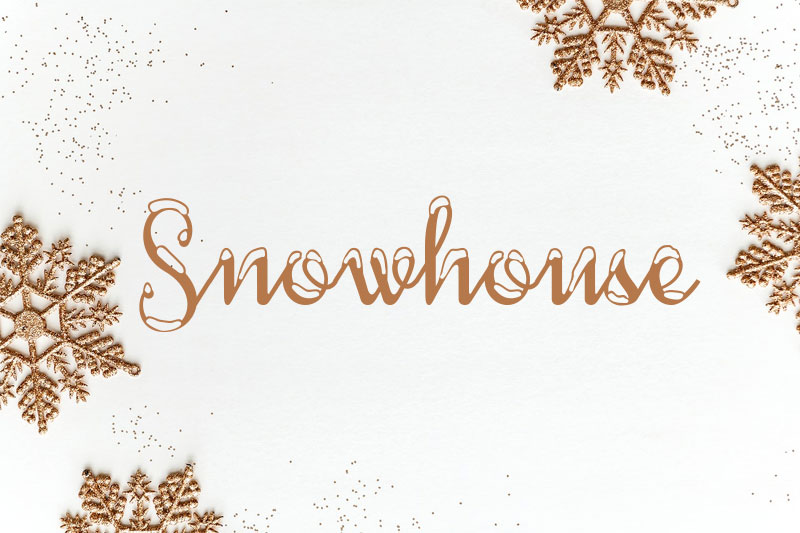snowhouse demo snow font