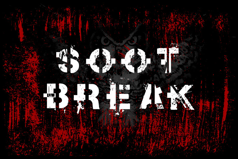 soot break horror and scary font