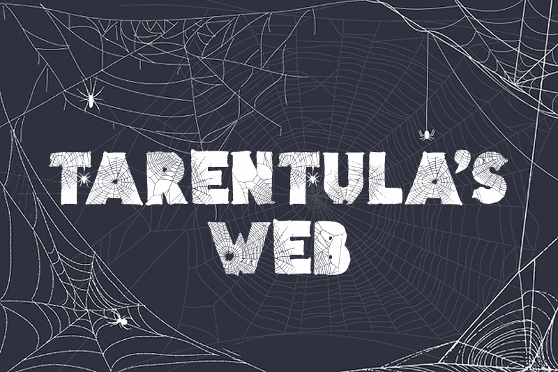 tarentula's web horror and scary font