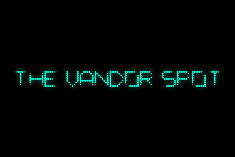 the vandor spot digital clock font