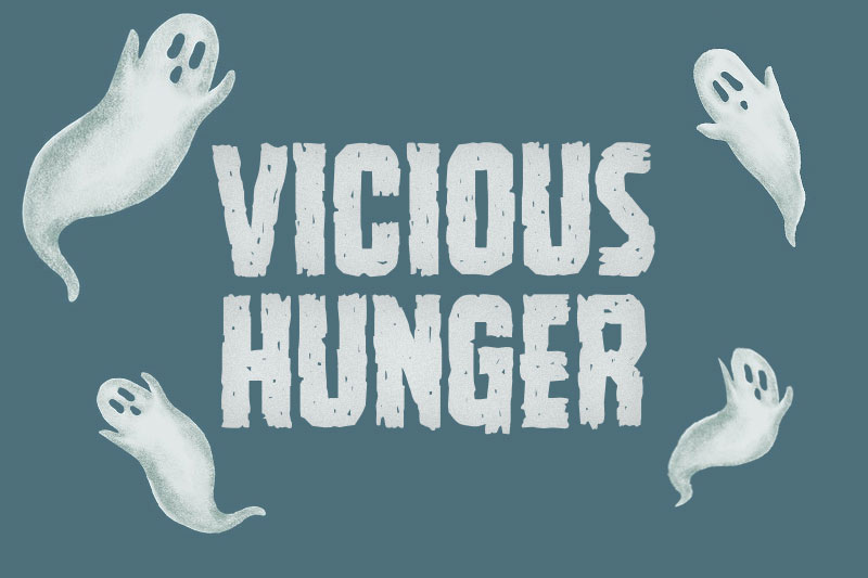 vicious hunger horror and scary font