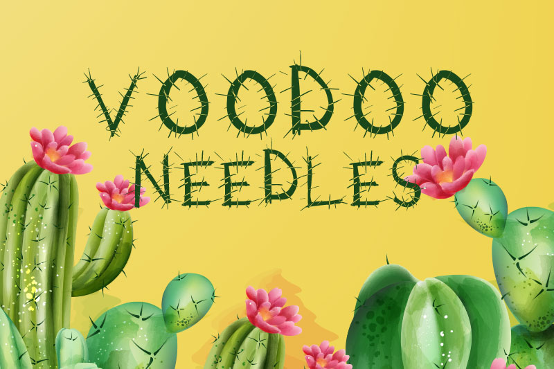 voodoo needles cactus font