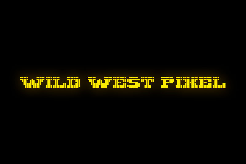 wild west pixel digital clock font