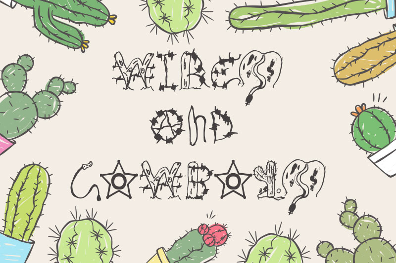 wires and cowboys cactus font