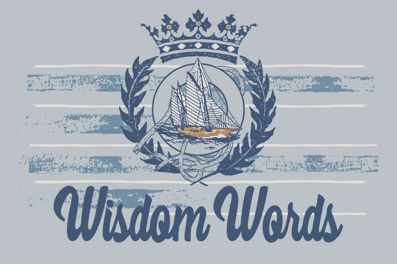 wisdom words fishing font