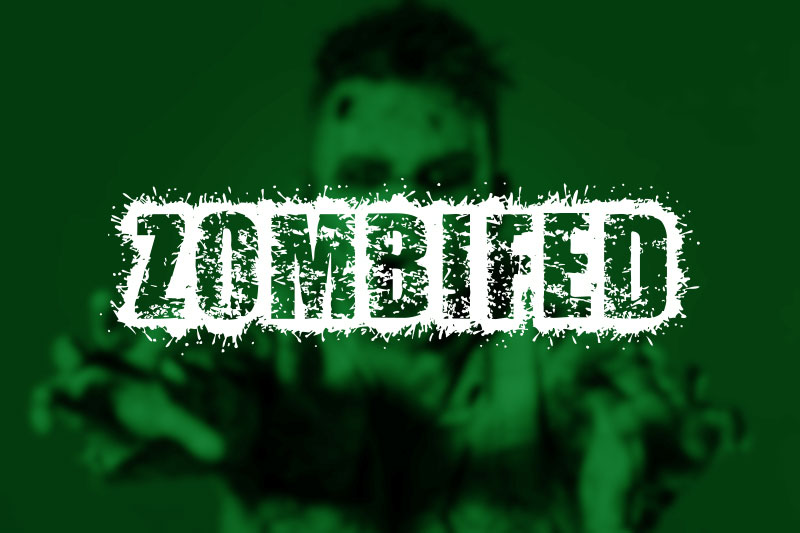 zombified horror and scary font