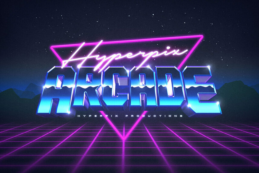 3D 80s Text and Logo Effect Vol.2