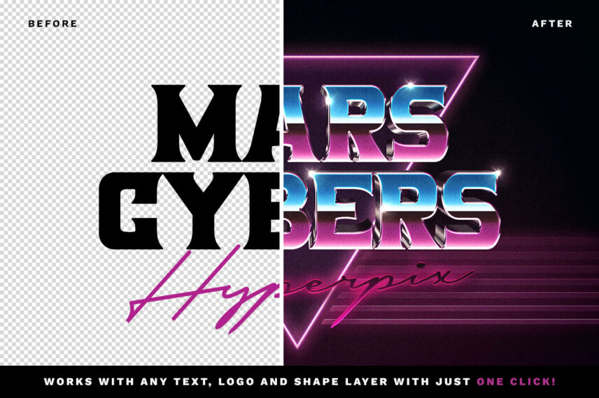 3D 80s Text and Logo Effect Vol.3
