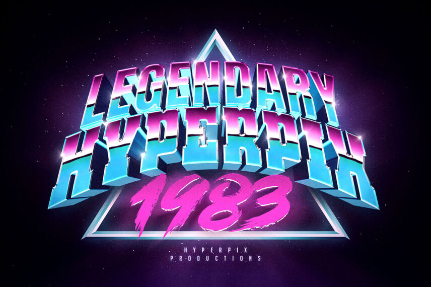 3D 80s Text and Logo Effect Vol.4