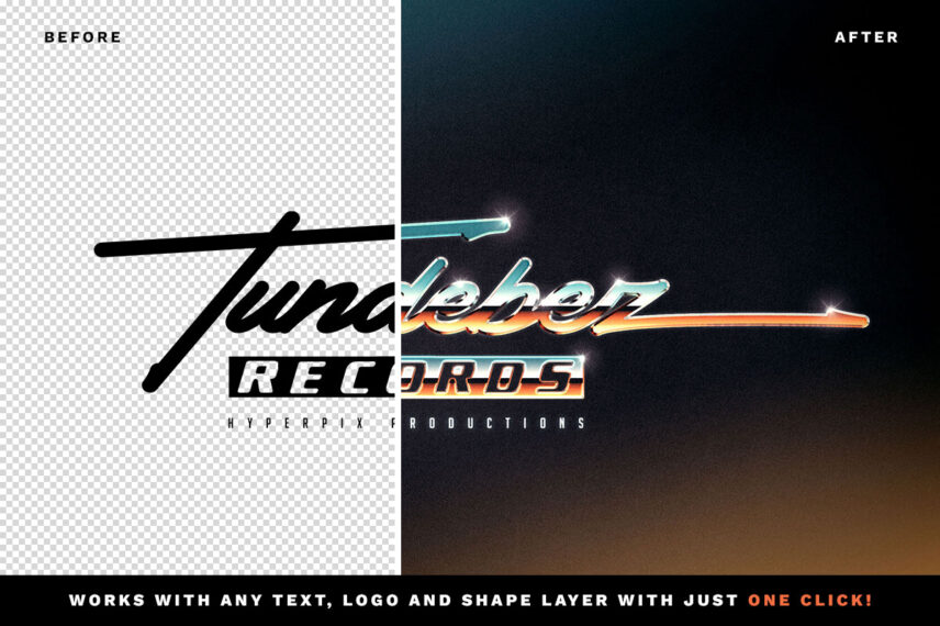 80s Chrome Text and Logo Effect Vol.2