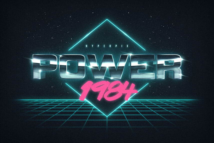 80s Cyberspace Text and Logo Effect Vol.2