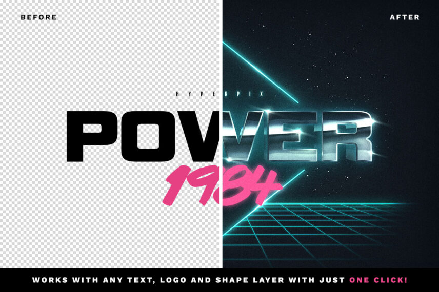 80s Cyberspace Text and Logo Effect Vol.2