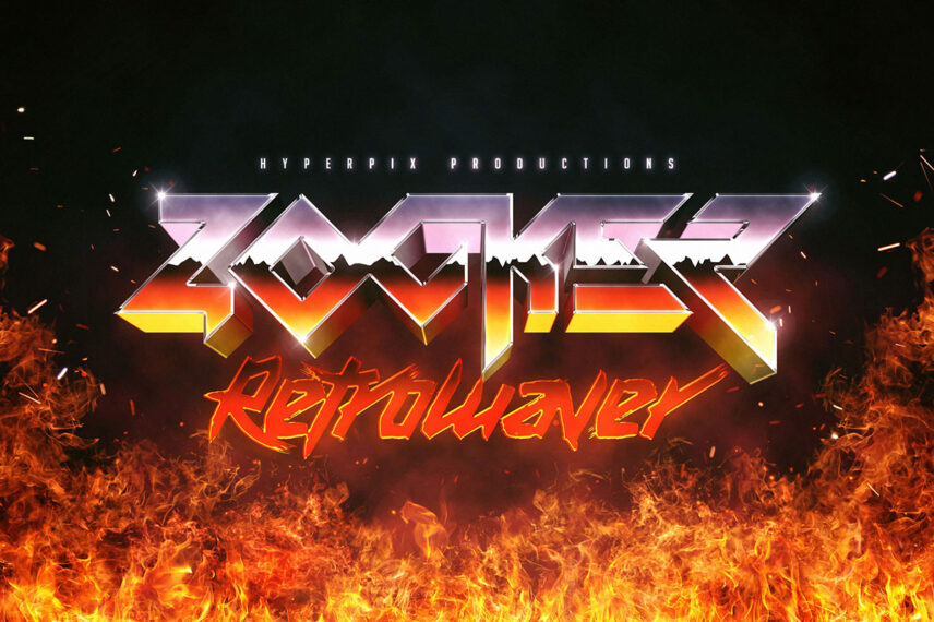 80s Fire Text and Logo Effect