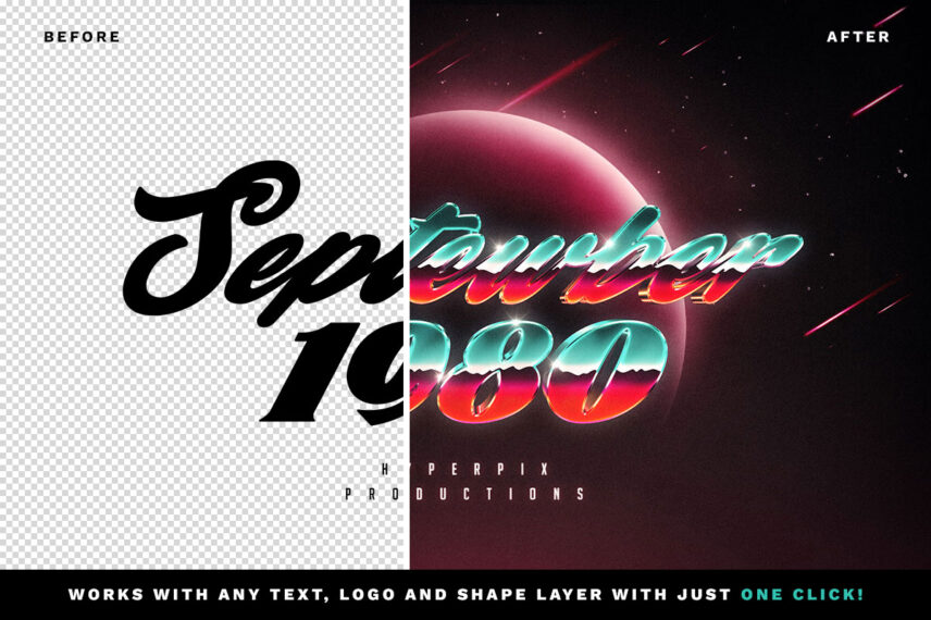 80s Galaxy Text and Logo Effect Vol.2