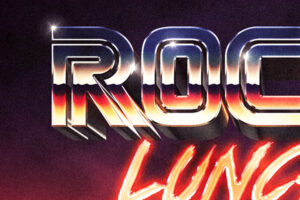 80s Sunset Text and Logo Style
