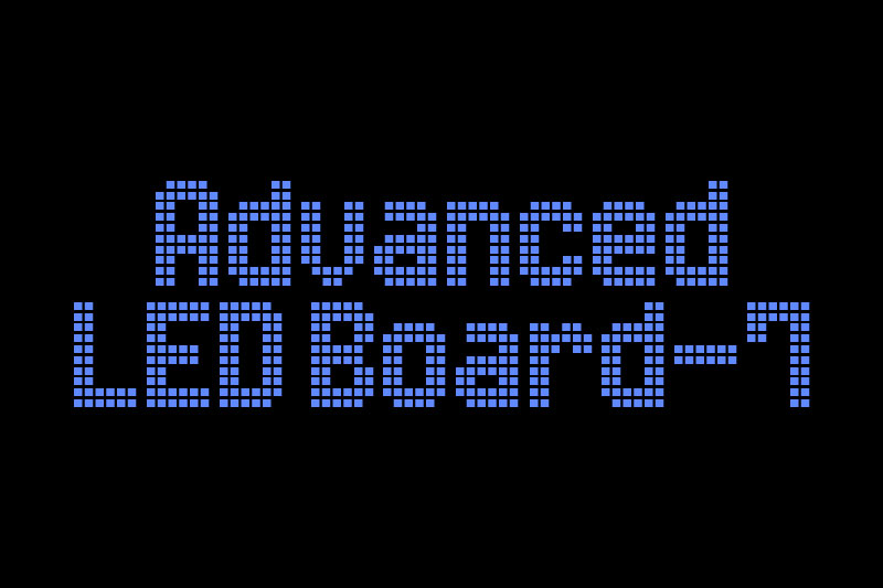 advanced led board 7 digital clock font