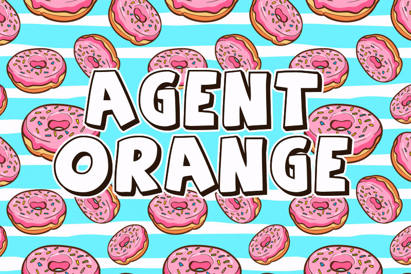 agent orange donut font